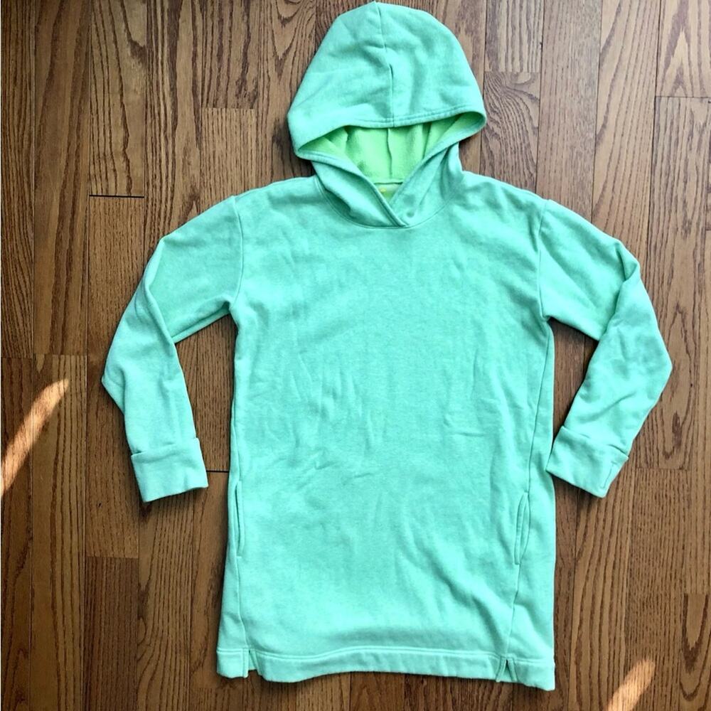 Zella Hooded Sweatshirt Pockets Mint Green Tunic Dress Girl’s Size XL (14-16)